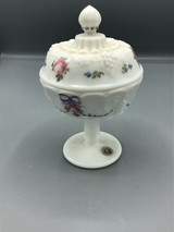 Westmoreland authentic Milk glass dish with lid