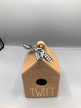 Rae Dunn Tweet brown birdhouse