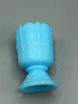 Vintage Fenton blue satin glass toothpick holder