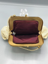 Vintage Whiting & Davis Cream purse