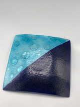 Abstract 2 tone blue tray