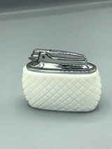 Vintage Ronson milk glass table lighter from England
