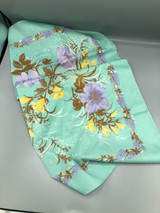 Aqua floral scarf