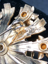 Vintage Coro Brooch Starburst Flower Pin