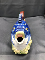 CBK LTD Nouveau Majolica Fish Teapot