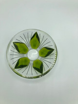 Lalique Marc green leaf design bowl