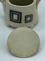 Handmade Tan with Square design teapot