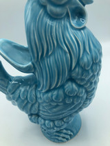 Large Porcelain Blue Rooster Pitcher