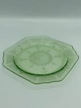 Depression Uranium glass green side plate