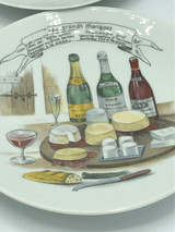Set of 4 Wine & Cheese Decorative Plates