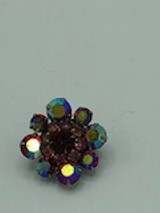 Multi color pink & red flower brooch