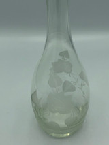 Crystal Etched Leaves Decanter with stopper