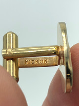 Hickock USA Gold Tone Cuff Links