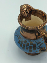 Cumbow Pottery Bronze & Blue Creamer