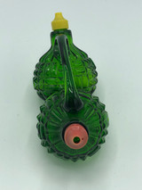 Vintage Emerald green Oil & Vinegar Hobnail cut glass
