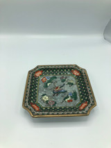 Vintage Chinese Macaii Square Plate with butterflies