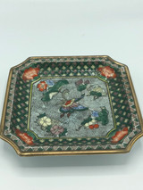Vintage Chinese Macaii Square Plate with butterflies