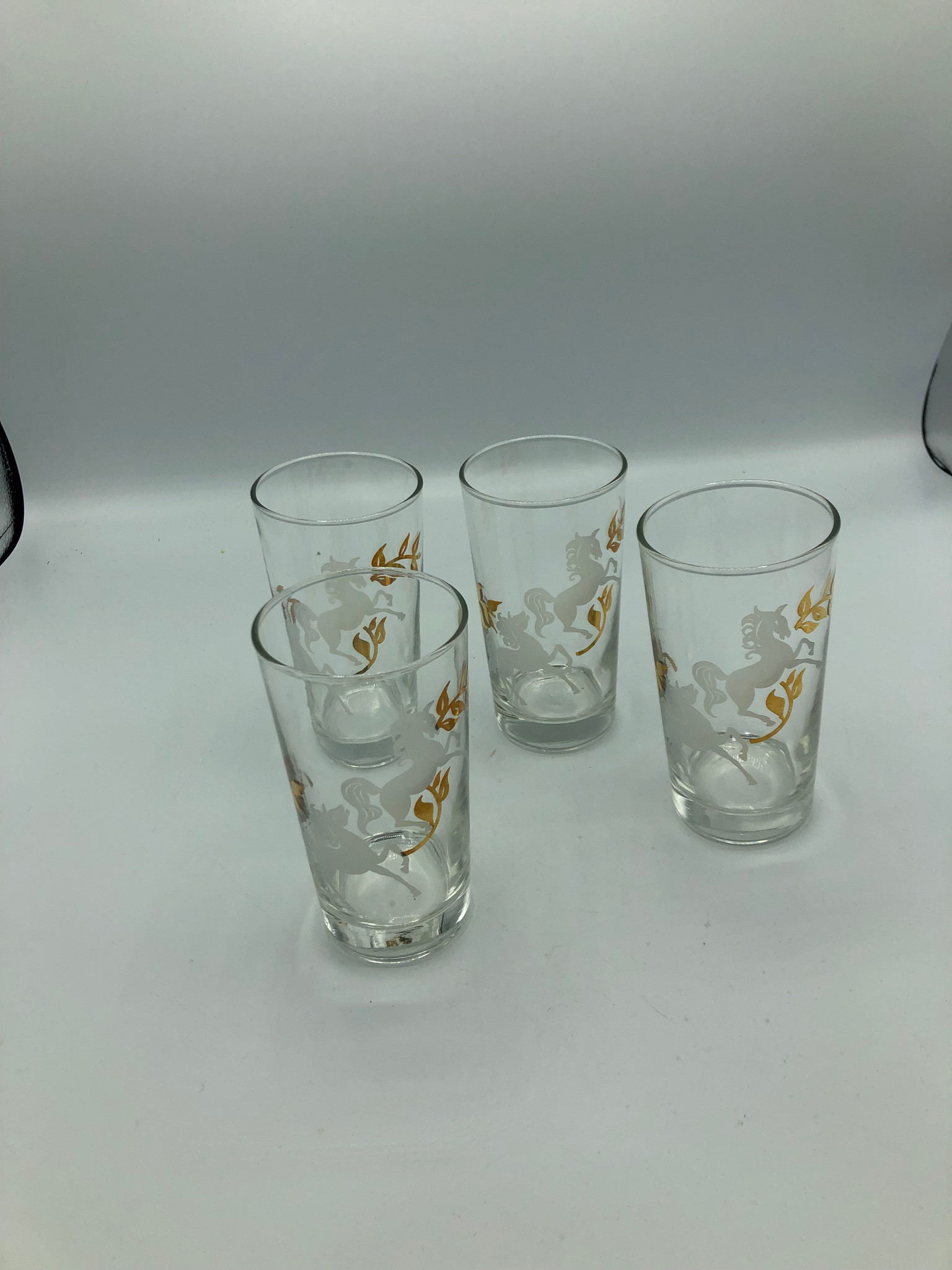 Set of 4 Libby Prancing Unicorn glasses