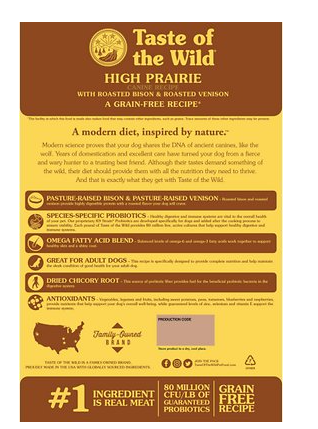 Taste Of The Wild High Prairie Grain-Free Dry Dog Food - Feeders Pet Supply
