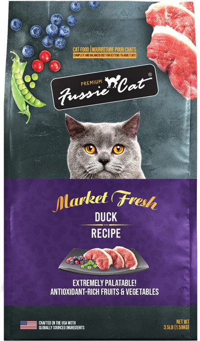 Fussie Cat Market Fresh Duck Recipe Grain-Free Dry Cat Food