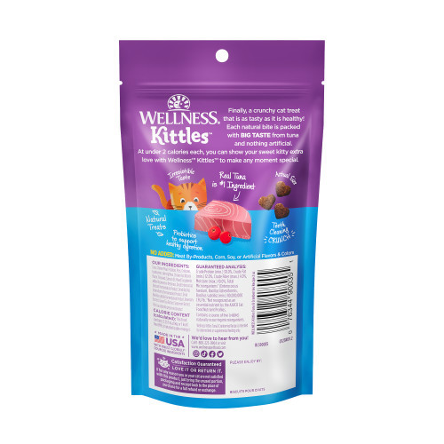 Wellness Kittles Grain-Free Tuna Cranberries Recipe Crunchy Cat