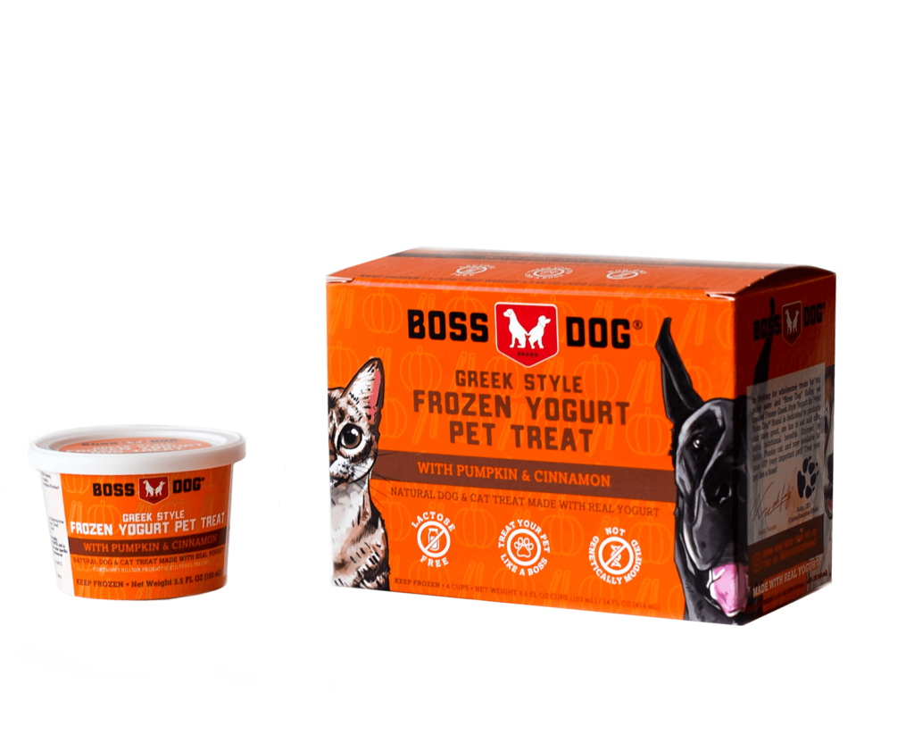 Boss Dog Greek Style Frozen Yogurt Pumpkin Cinnamon Dog Treat