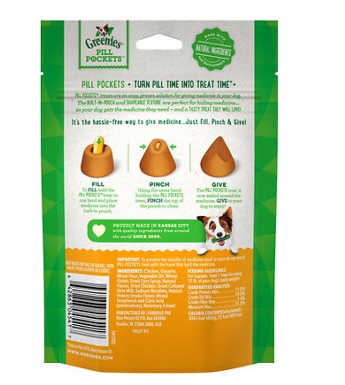 Greenies Pill Pockets for Capsules Chicken Flavor for Dogs