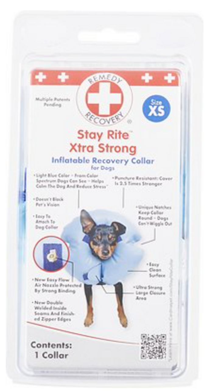 Cardinal Pet Care Remedy+Recovery Inflatable Stay Rite Xtra Strong Dog  Collar - Feeders Pet Supply