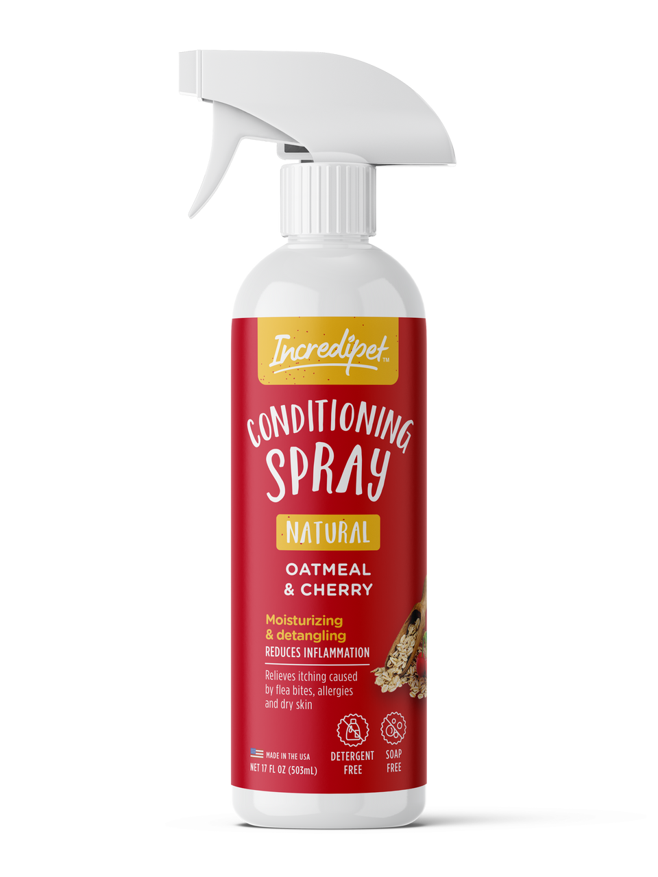 Incredipet Oatmeal & Cherry Conditioning Spray 17 oz Feeders Pet Supply