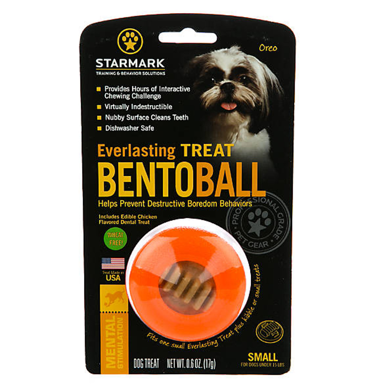Starmark Treat Dispensing Chew Ball Dog Toy