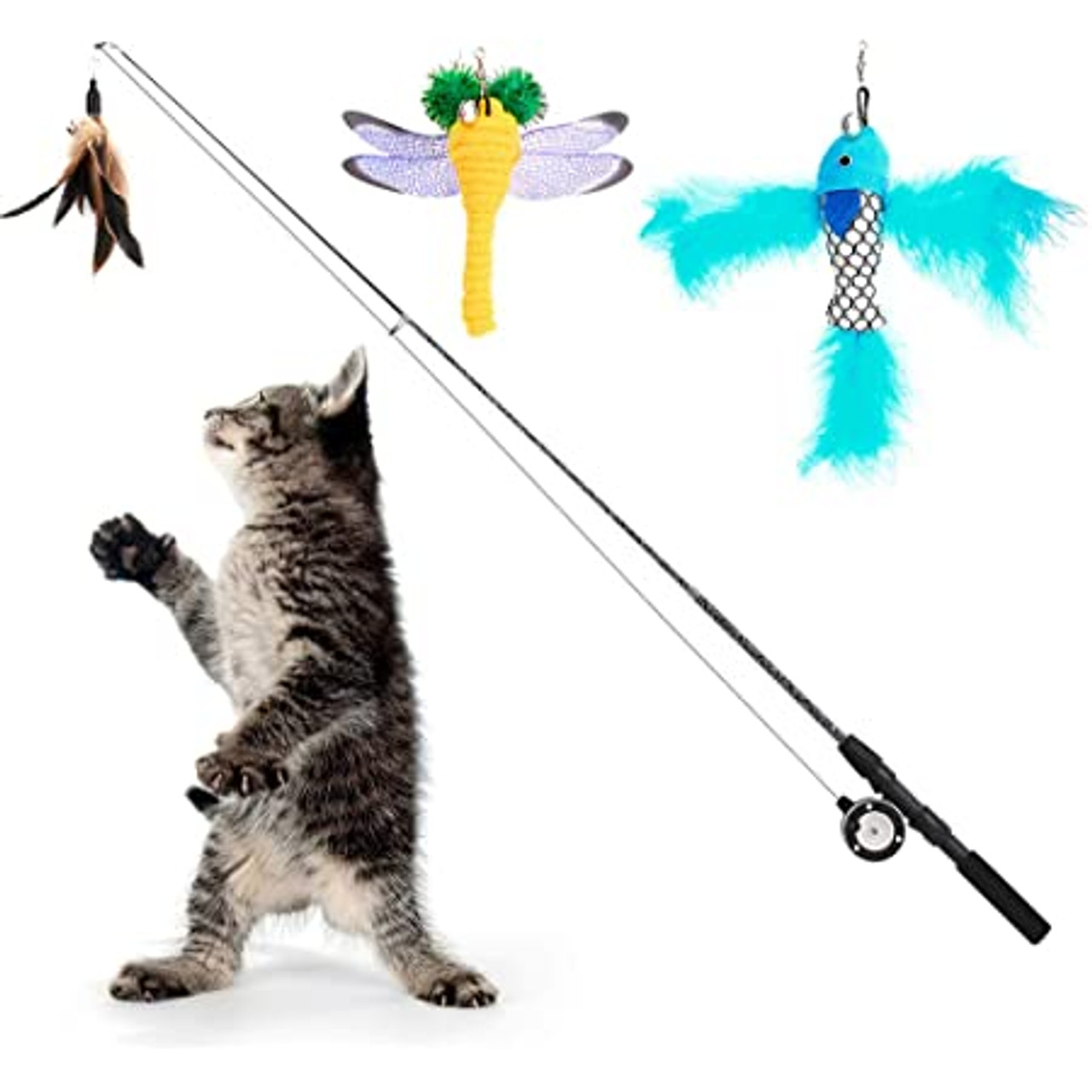 Ethical Cat Toy Fishing Rod N Reel Kitty Teaser