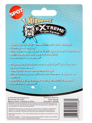 Spot Ethical Pet Skinneeez Extreme Stuffing-Free Crocodile Plush