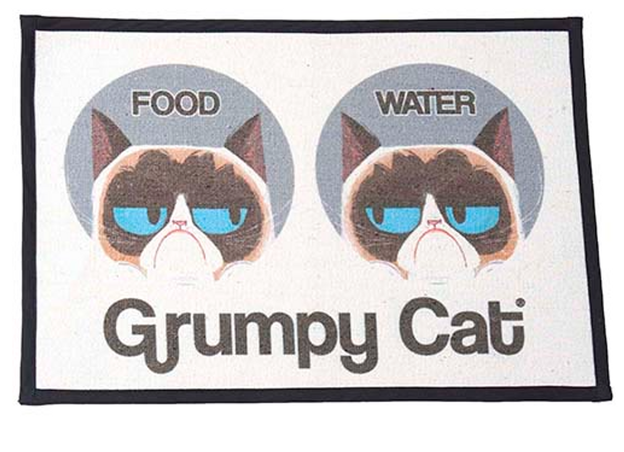 Petrageous Designs Grumpy Cat Food & Water Placemat - Feeders Pet Supply