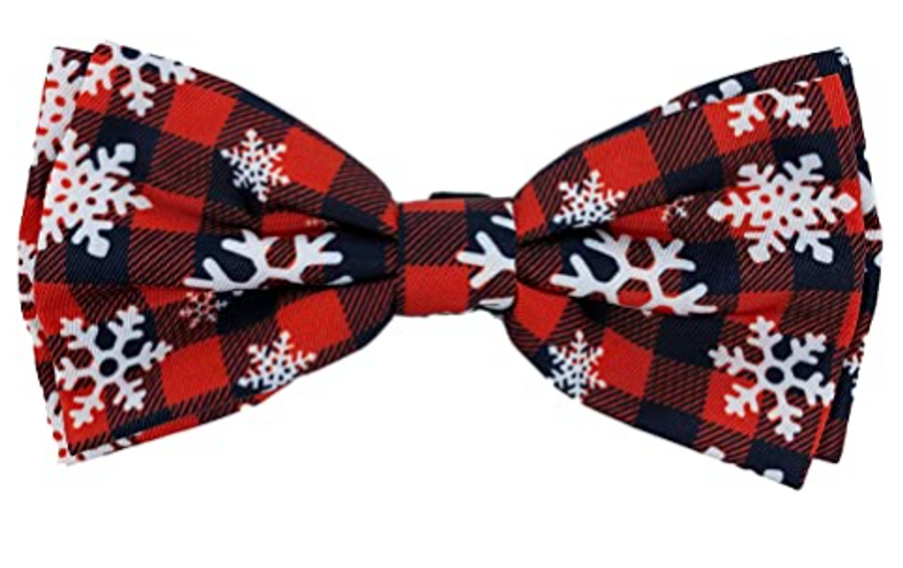 Huxley Kent Holiday Buff Snow Bow Tie Collar Accessory