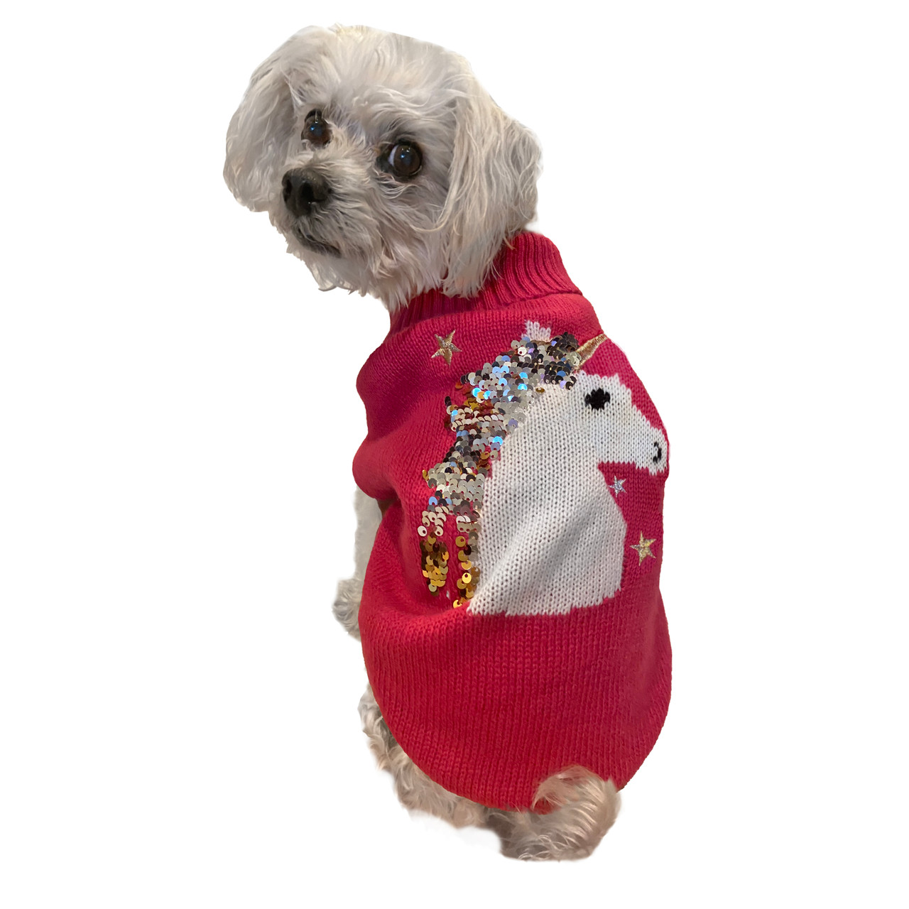 sequin dog sweater