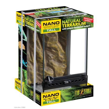 Exo Terra Nano Glass Terrarium Reptile Habitat, 8