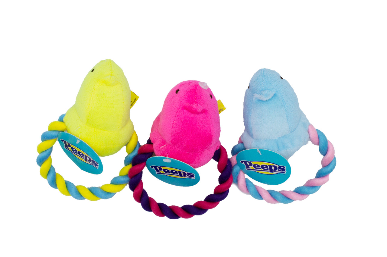 Fetch Peeps for Pets Plush Chick Rope Toy for Dogs, Assorted - Feeders Pet  Supply