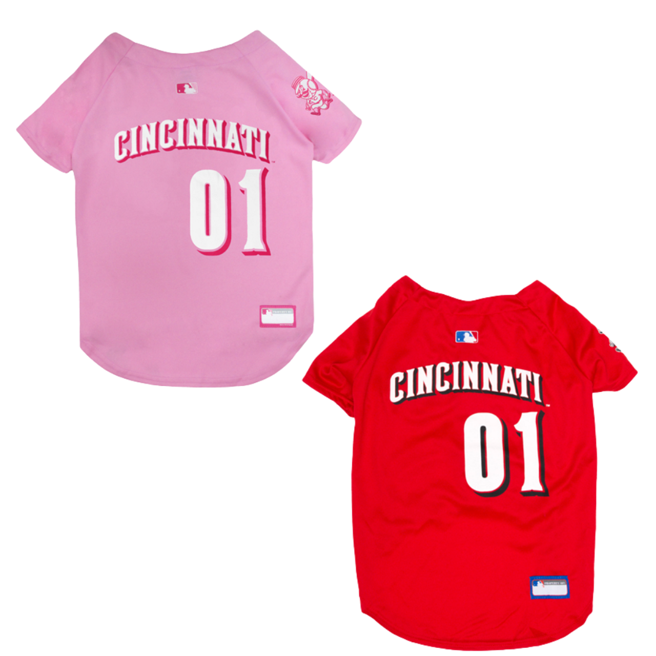 MLB Cincinnati Reds Pets First Pet Baseball Jersey - Red XS