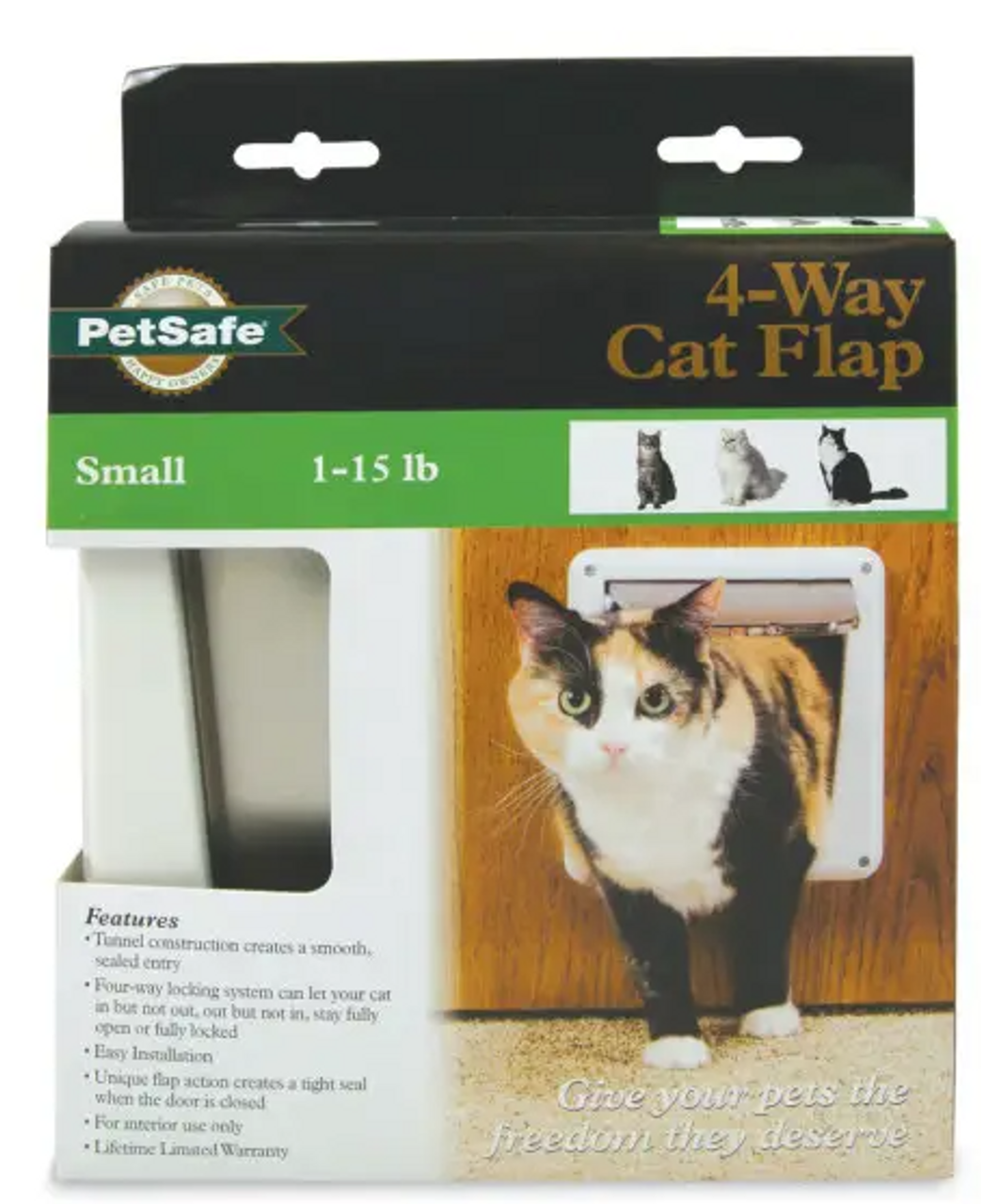 PetSafe 4way Interior Locking Cat Door Feeders Pet Supply