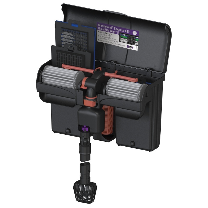 水槽用品 Aquillo TRIANGLE LED MARINE PRO 450 Marineland Emperor PRO 450 Filter For Up To 90 Gallons - Feeders