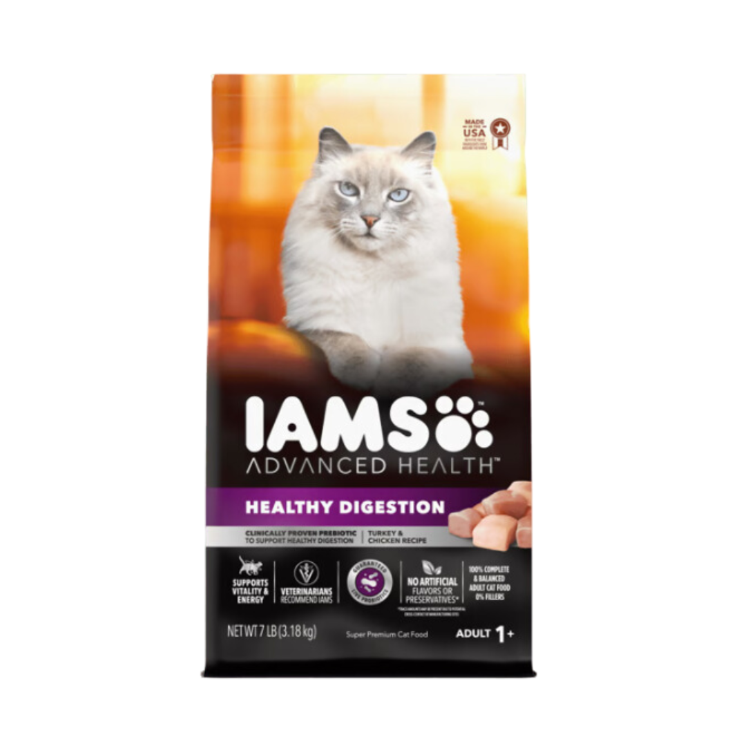 Iams Healthy Digestion Turkey & Chicken Recipe Dry Cat Food 7 lb