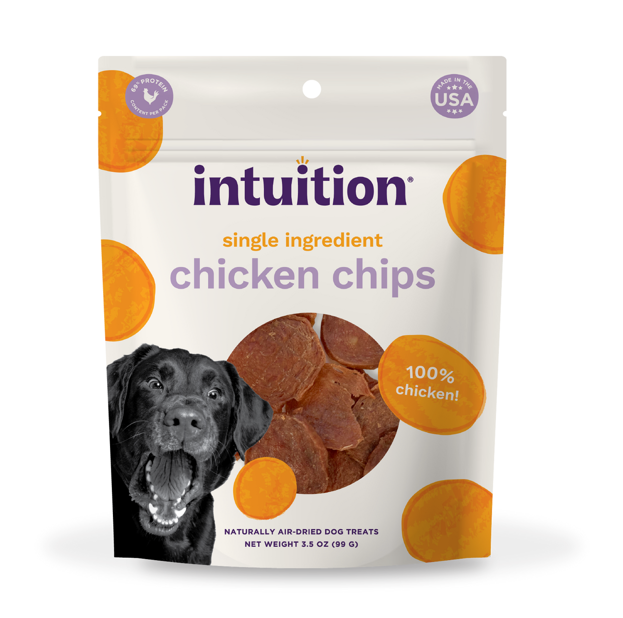Intuition Single Ingredient Chicken Chips Naturally Air-Dried Dog