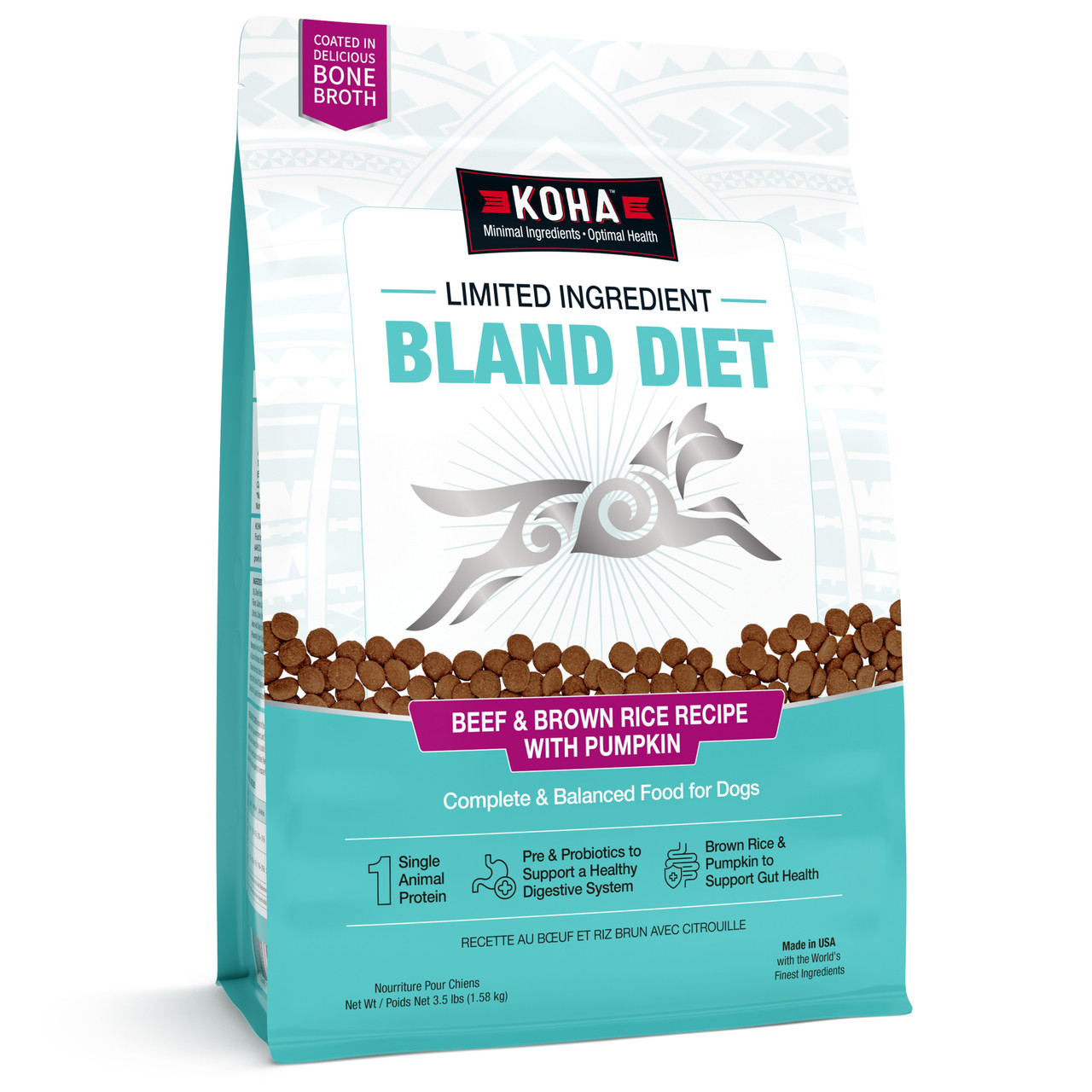 Koha Bland Limited Ingredient Diet Beef Brown Rice Recipe Dry