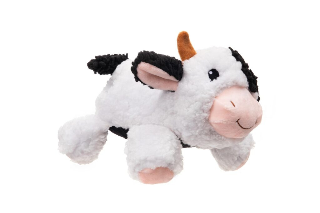 Growl Fuzzaroos Coco the Cow Plush Dog Toy 9 in - Feeders Pet Supply