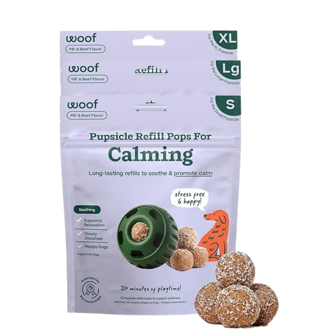 Woof Pupsicle Pops Refills for Calming Lickable Dog Treats