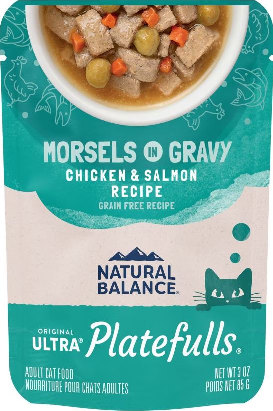 Natural Balance Platefulls Morsels in Gravy Chicken & Salmon Formula