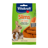 Vitakraft Slims with Carrot Crunchy Treat Sticks for Rabbits, Guinea Pigs, Hamsters, Chinchillas & More 1.76 oz