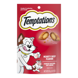 Whiskas Temptations Classic Crunchy and Soft Cat Treats Hearty Beef Flavor 3 oz