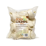 Scott Pet Pork Chomps 6-7 in Natural Pork Skin Knotz Dog Bones 6 ct