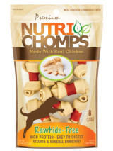 Scott Pet Premium Nutri Chomps Mini Chicken Knot With Milk Wrap Dog Treats 8 ct
